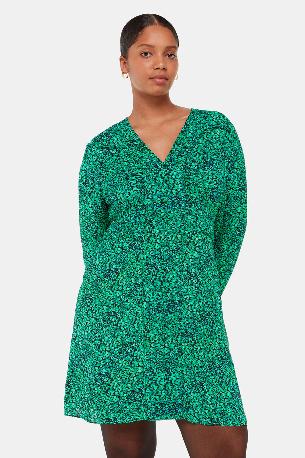 Green Dappled Floral Lori Dress